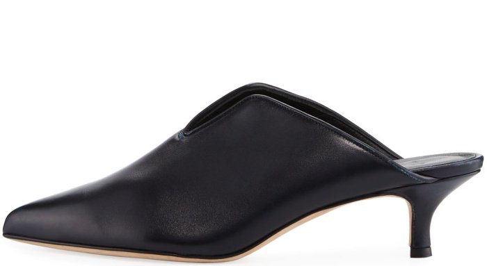 Tibi “Dana” mules in black leather