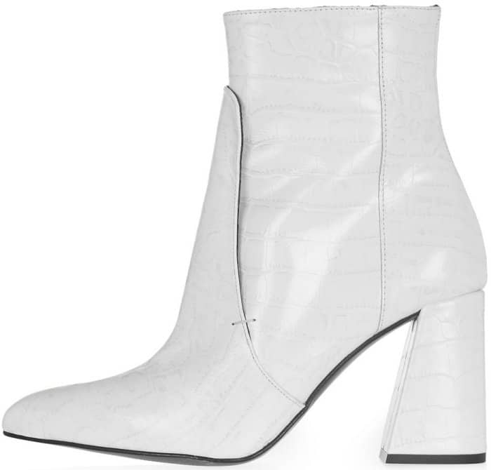 Topshop “Hawk” croc boots