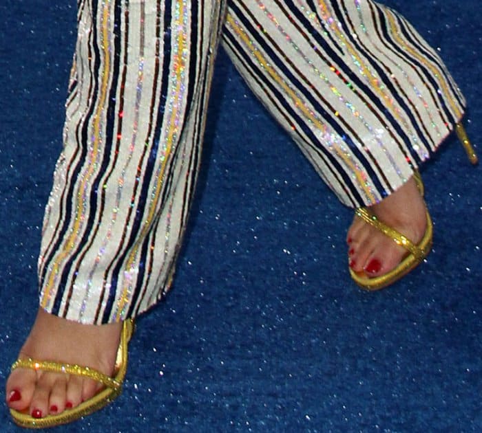 Zendaya added more sparkle to her look with the “Crystals” sandals from Le Silla