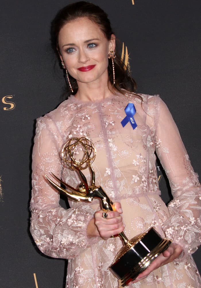 Alexis Bledel admits to being emotional over her first Emmy win