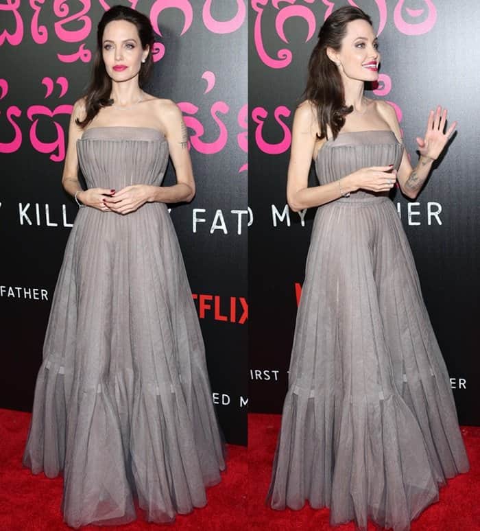 Angelina Jolie attends the NY premiere of 'First They Killed My Father'.