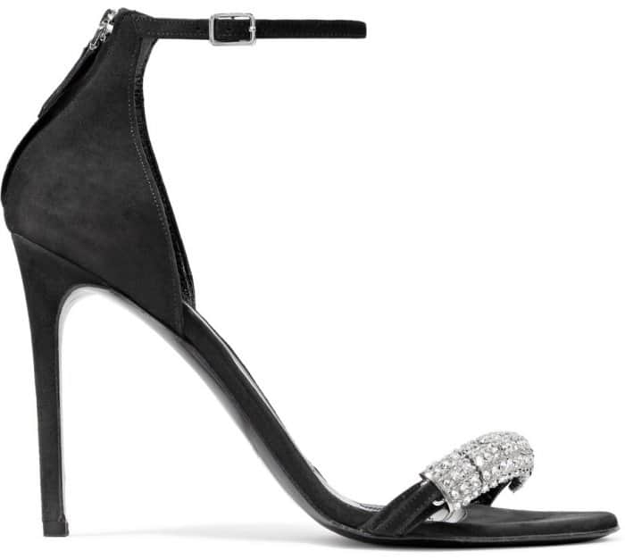 Calvin Klein "Camelle" Ankle Strap Crystal Embellished sandals