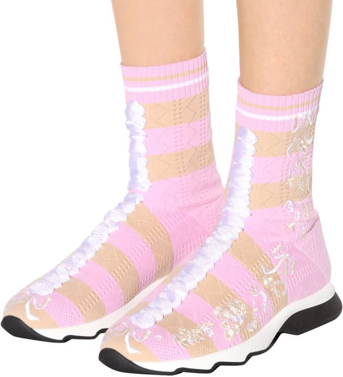 pink fendi sock sneakers