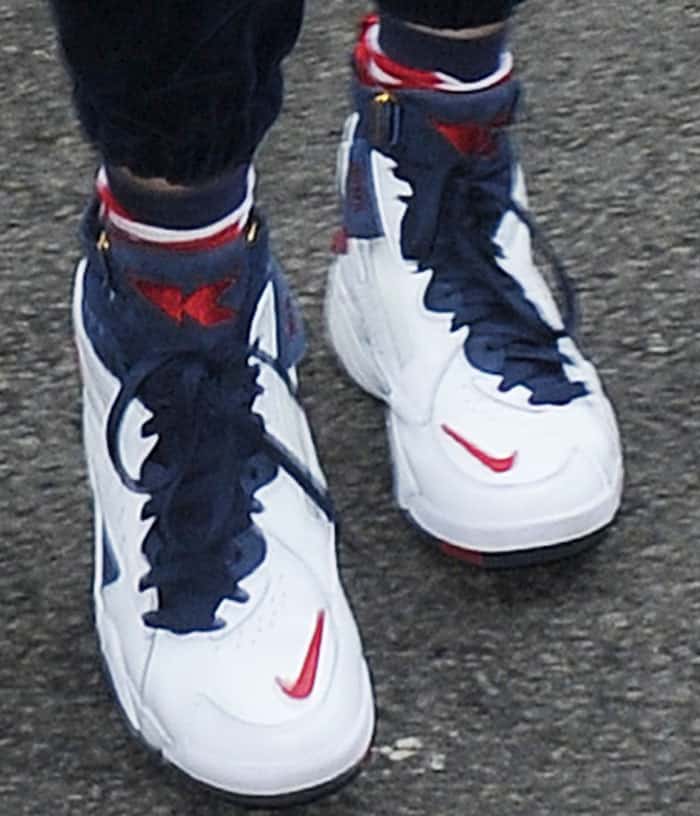 Bella Hadid wears the exclusive KITH x Nike "Maestro 2" sneakers