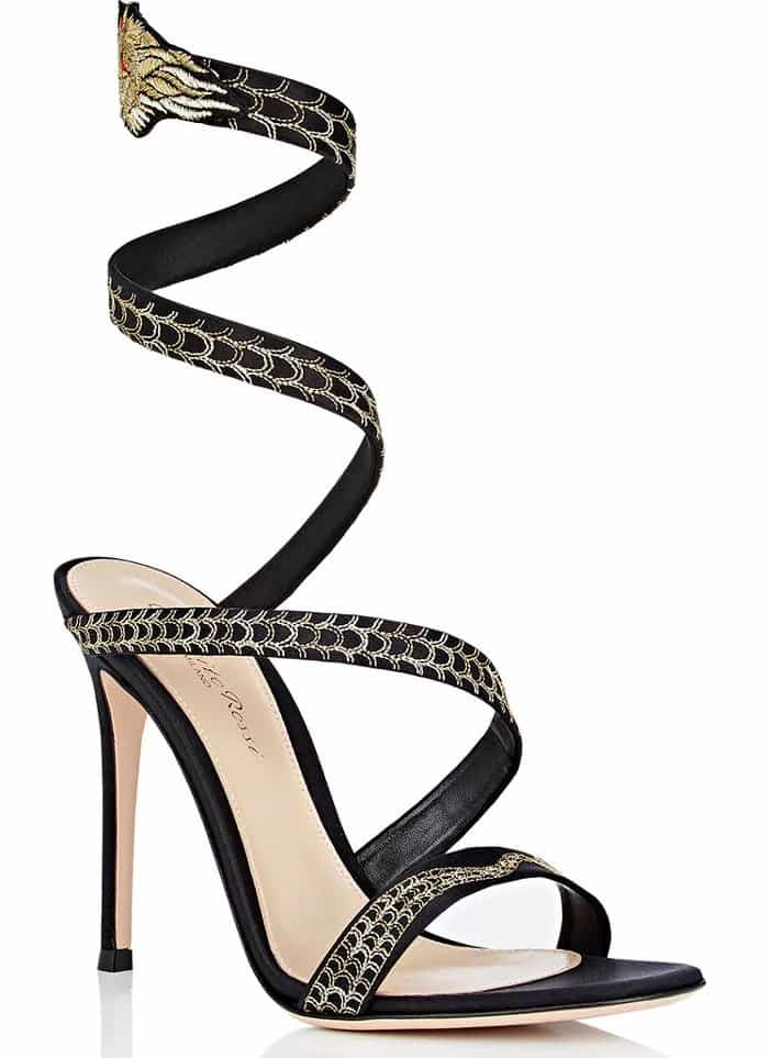 Gianvito Rossi Dragon Ankle-Wrap Sandals