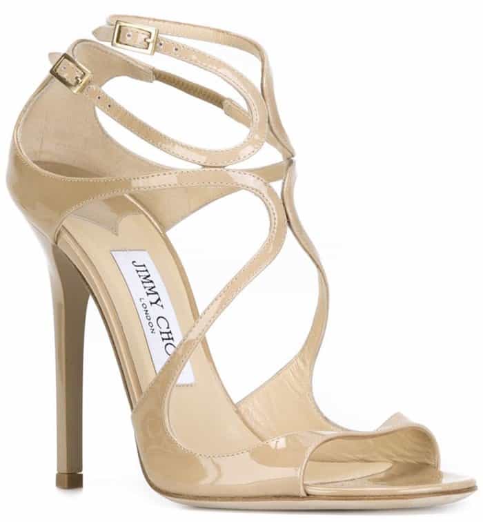 Nude Jimmy Choo "Lance" Sandals