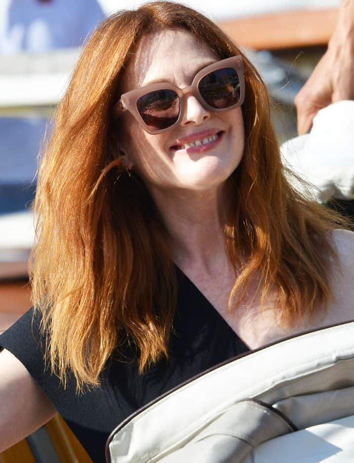 Julianne Moore spotted at the 74th Venice Film Festival in Venice, Italy on September 1, 2017