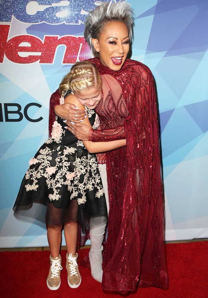 The former Scary Spice poses with AGT 12 winner, Darci Lynne