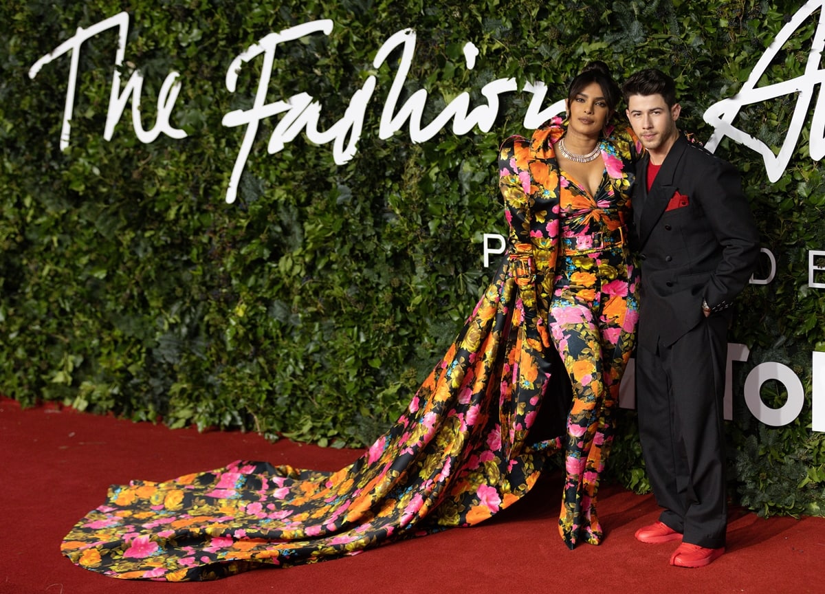 Nick Jonas and Priyanka Chopra appeared together on the red carpet at The Fashion Awards