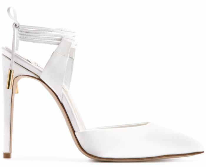 Olgana Paris "L'Attachante" ankle-tie pumps in white