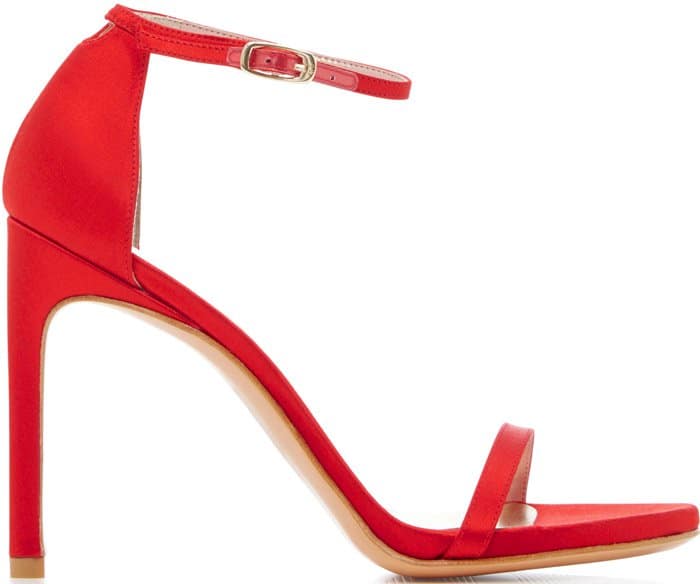 Stuart Weitzman Nudist sandals in satin red