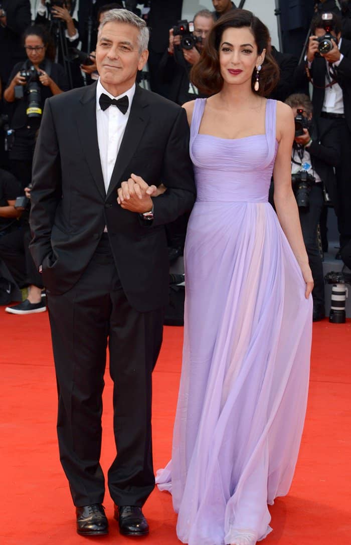 George Clooney at the Amal Clooney at the 74th Venice Film Festival.