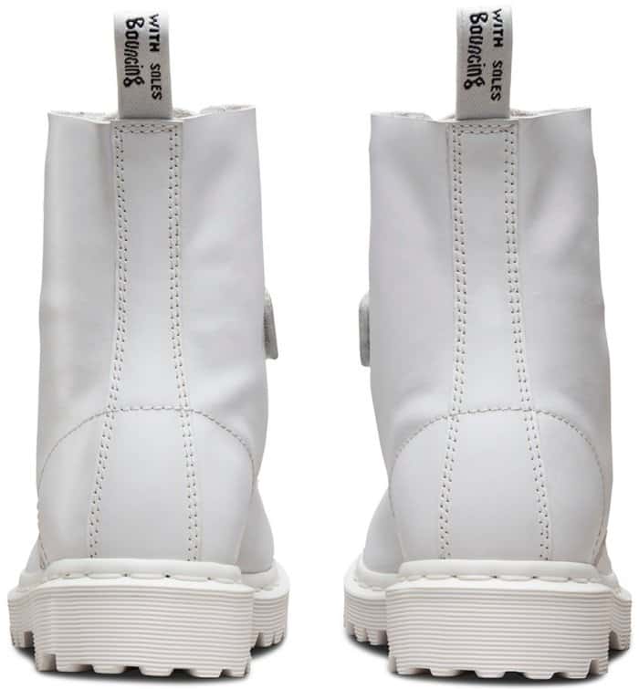 Dr. Martens "Coralia" boots in white Venice leather
