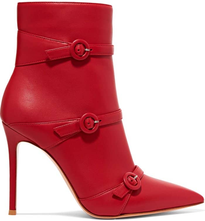 Gianvito Rossi "Robin" buckled leather ankle boots