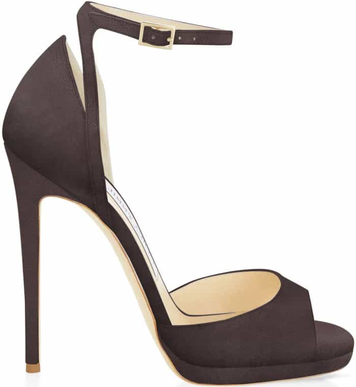 Jimmy Choo "Pearl" sandals in smoke suede