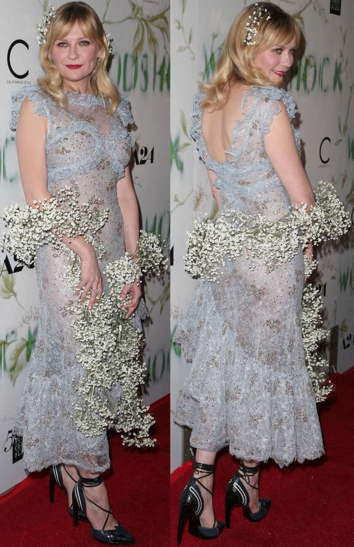 Kirsten Dunst wearing head-to-toe Rodarte at the "Woodshock" premiere