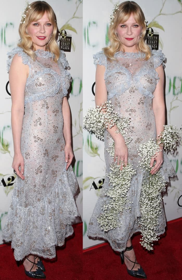 Kirsten Dunst wearing head-to-toe Rodarte at the "Woodshock" premiere