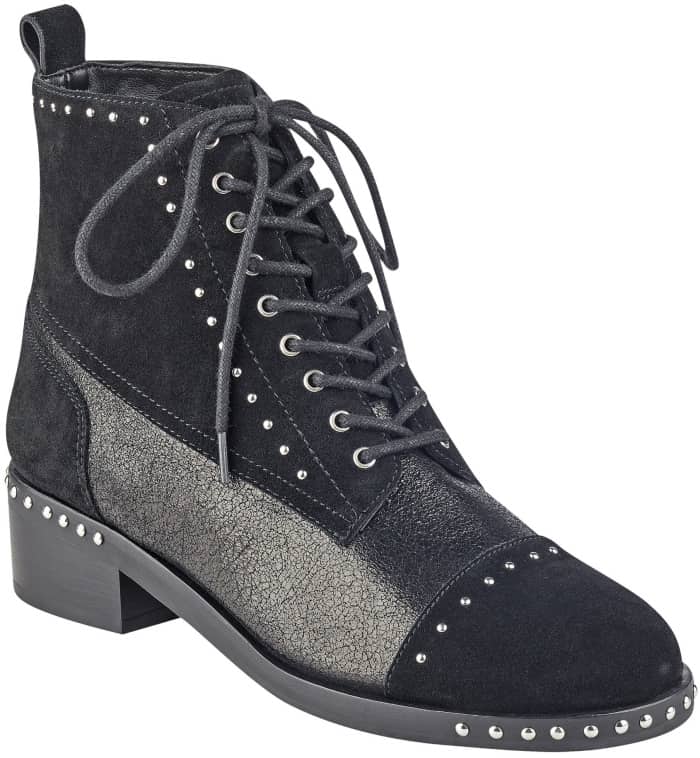 Marc Fisher LTD "Cassidey" stud ankle boots in black suede