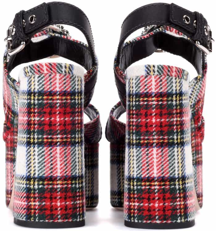 Miu Miu tartan platform sandals