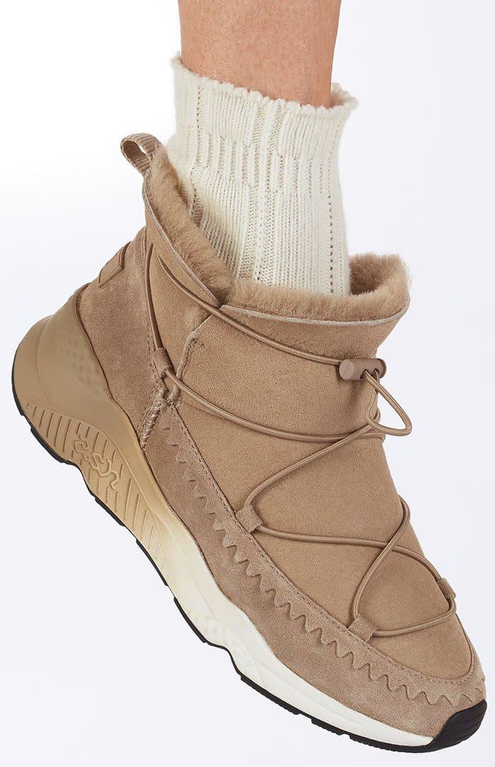Ash mitsouko shearling sneaker booties top
