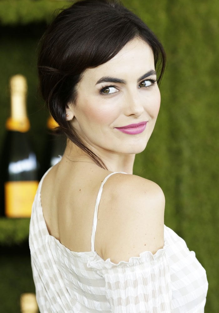 Camilla Belle goes for simplicity with a pair of "Madoc" studded earrings from Svelte Metals