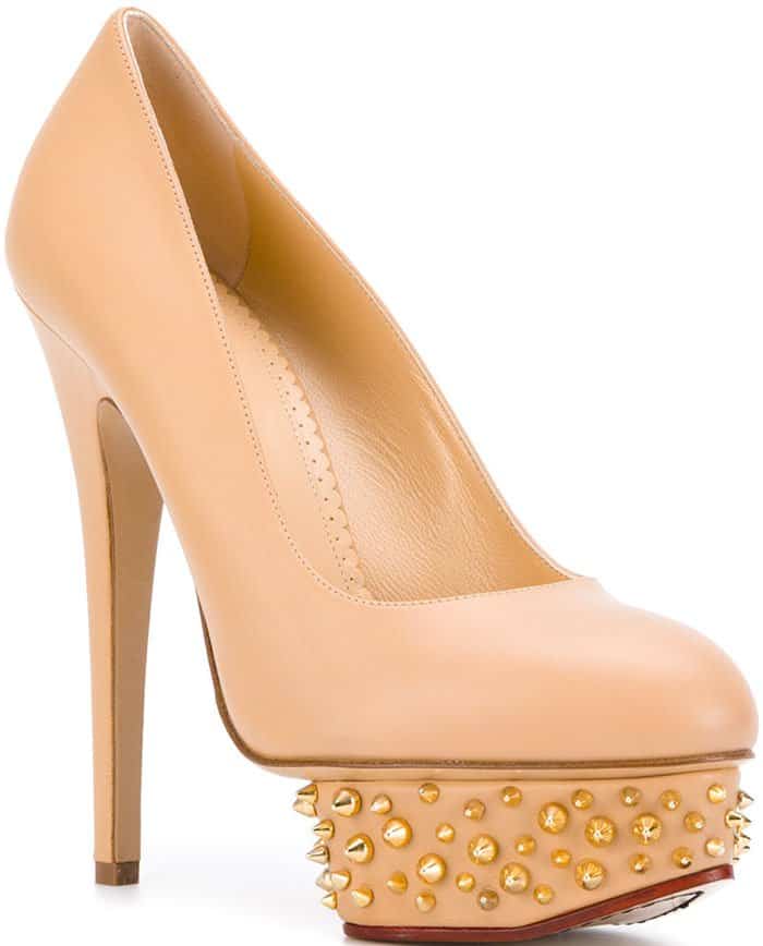 Charlotte Olympia Dolly suede platform pumps