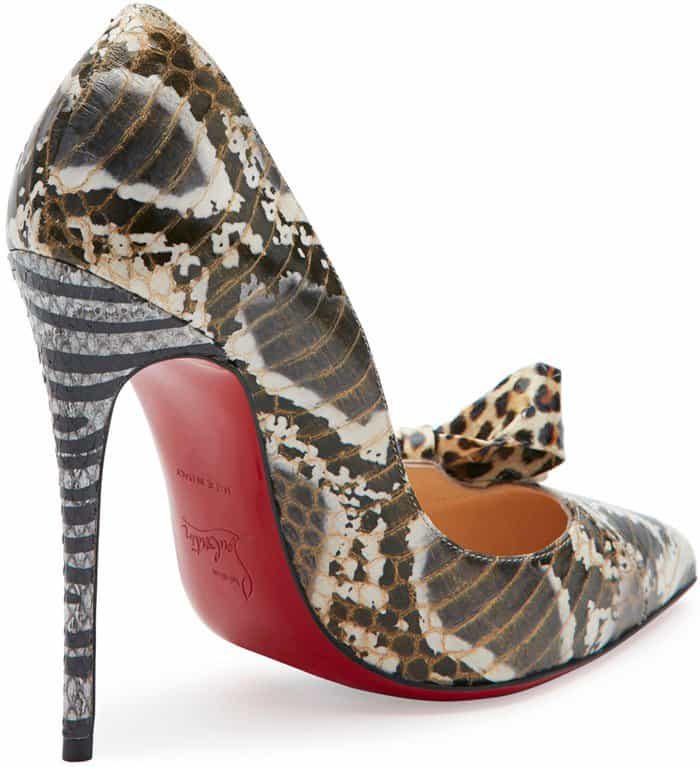 Christian Louboutin Madame Menodo Snakeskin 100mm Red Sole Pump