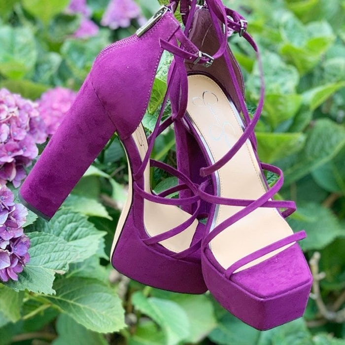 Burgundy Plum Mirelle Platform Sandals