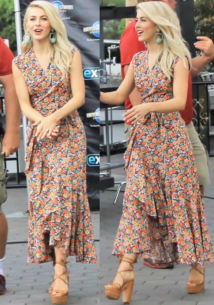 Jules looked sweet in a Rebecca Taylor floral dress
