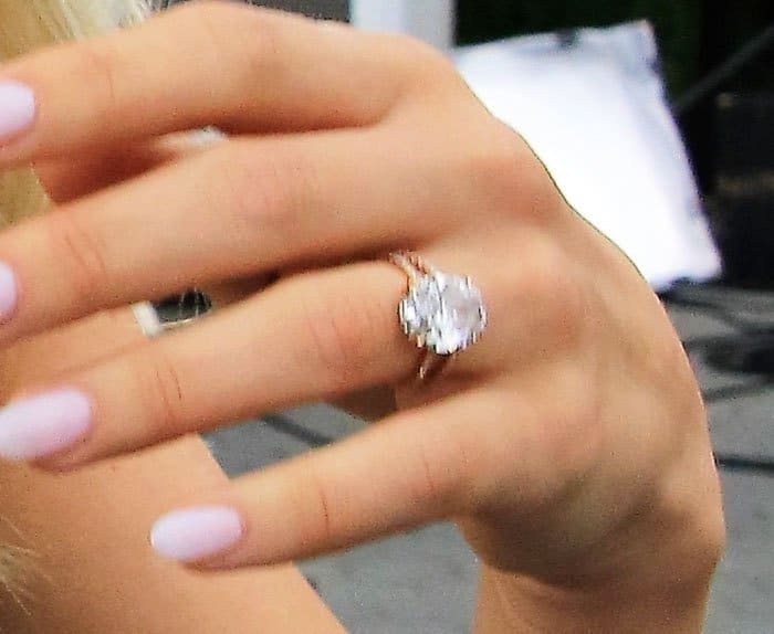 Julianne showed off her gigantic ring after being married for almost three months