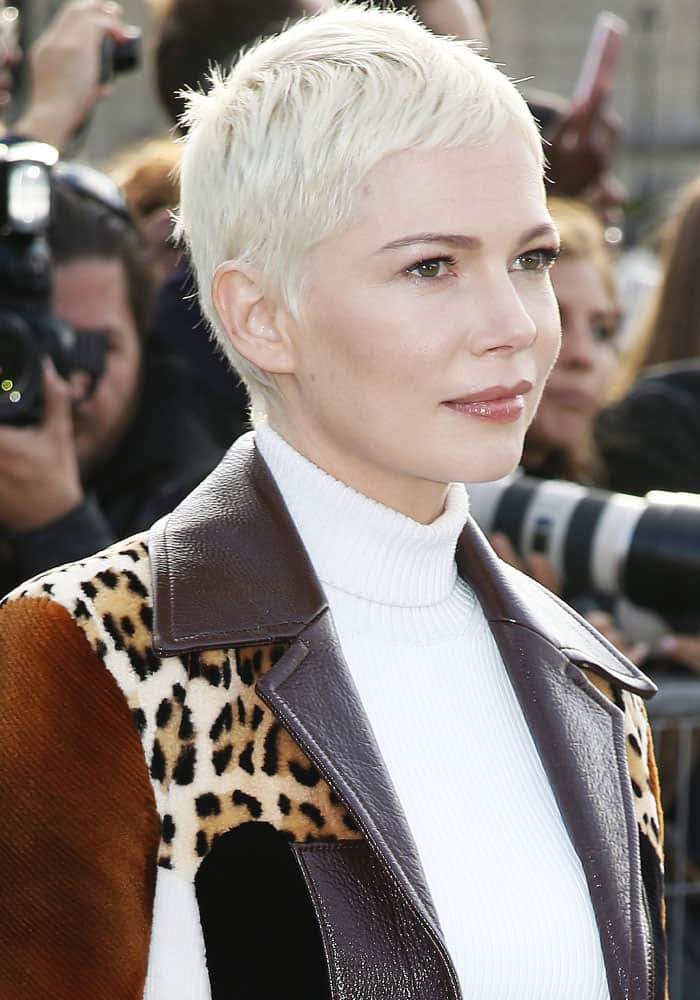 Michelle Williams at the Louis Vuitton Spring/Summer 2018 show during Paris Fashion Week  in France on October 3, 2017