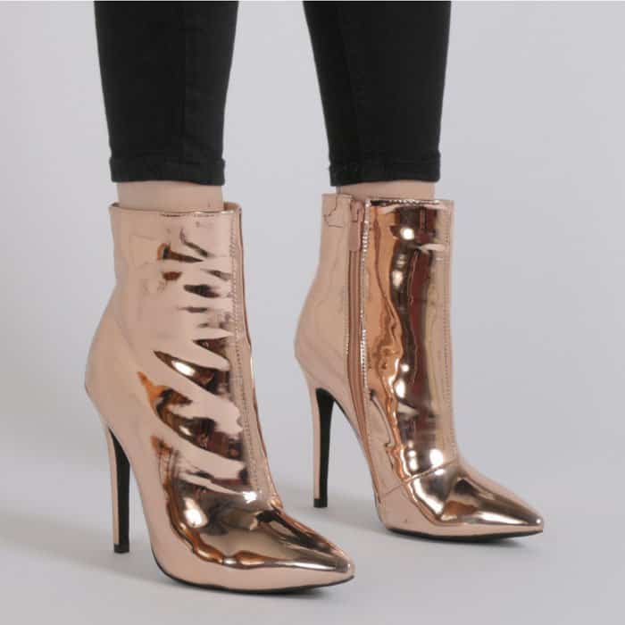 Public Desire "Harlee" Rose Gold Boots