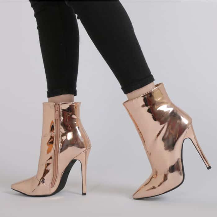 Public Desire "Harlee" Rose Gold Boots