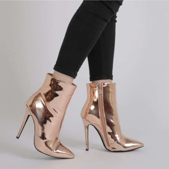 Public Desire "Harlee" Rose Gold Boots