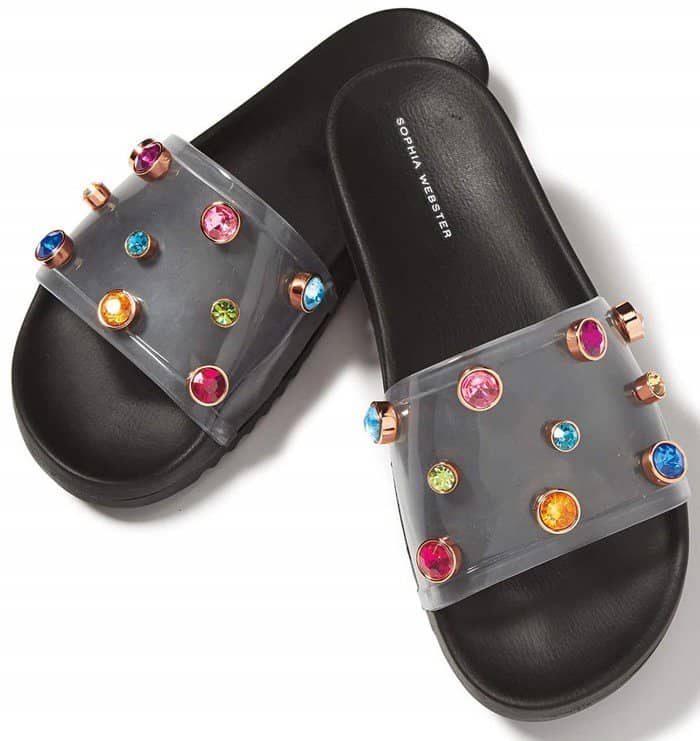 Sophia Webster Dina Flat Slide Pool Sandal