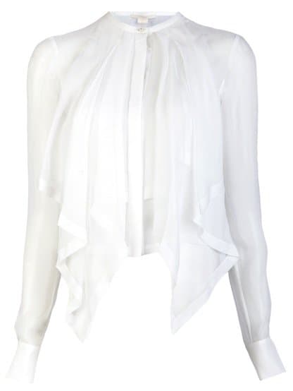 Antonio Berardi Long-Sleeved Blouse in White