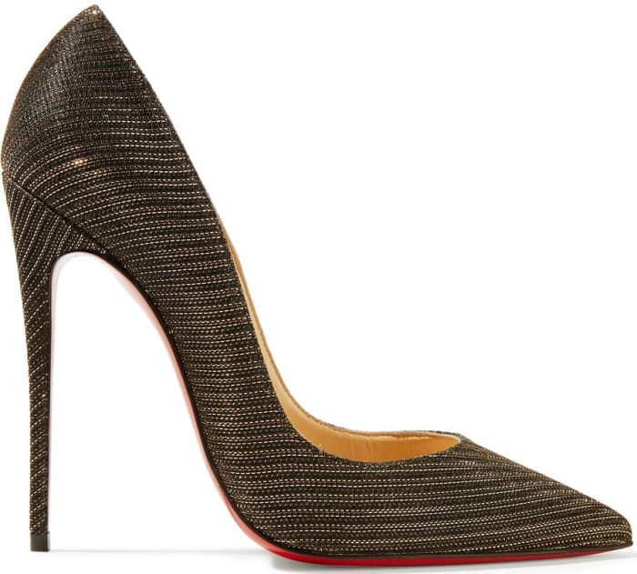 Christian Louboutin "So Kate" pumps in metallic canvas