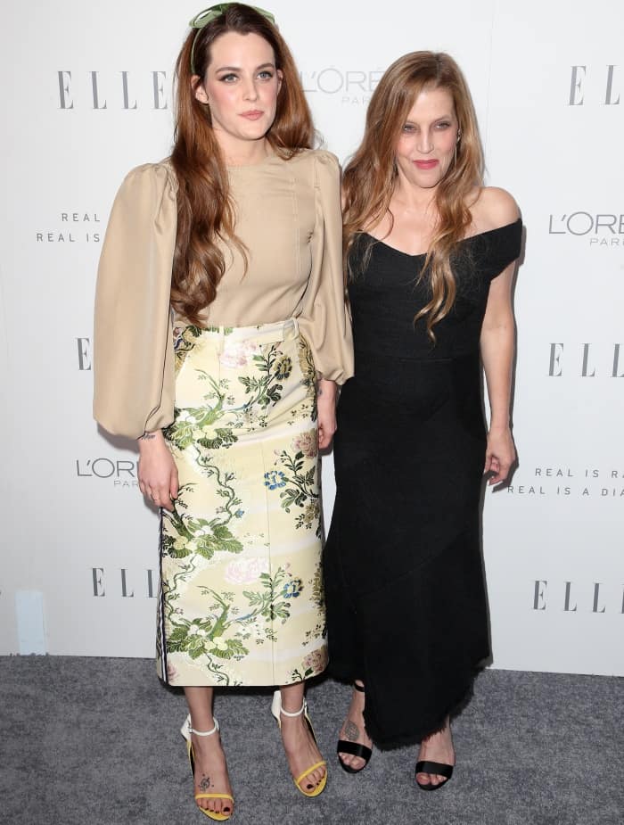 Riley Keough and Lisa Marie Presley at Elle's 24th Annual Women in Hollywood Celebration