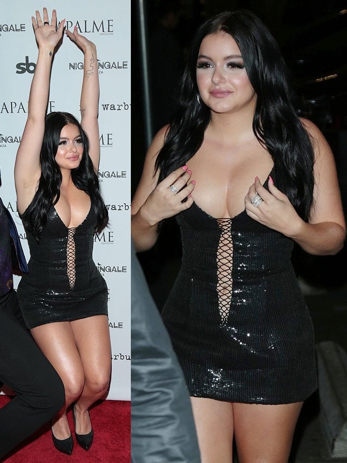 Ariel Winter flaunts her breasts at the LaPalme Magazine Fall 2017 Cover Party