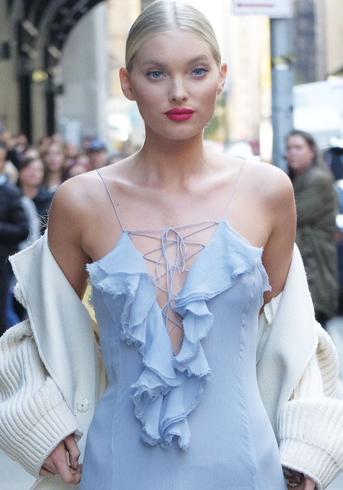 Elsa Hosk, the Swedish-Finnish model, was spotted in New York on November 28, 2017