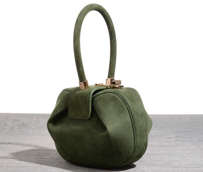 Gabriela Hearst 'Demi' Bag in Green Suede