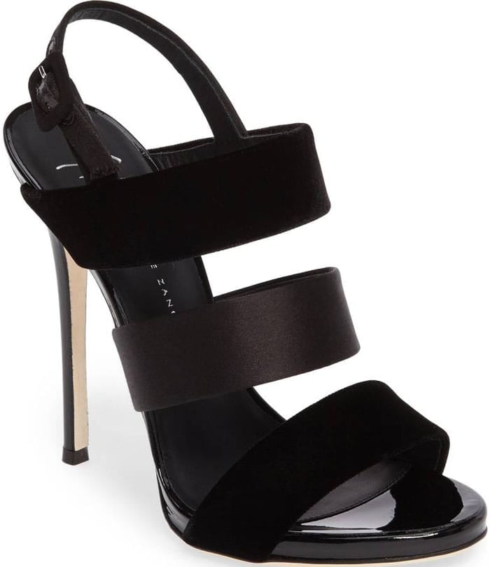 Giuseppe Zanotti Velvet and Satin Sandals