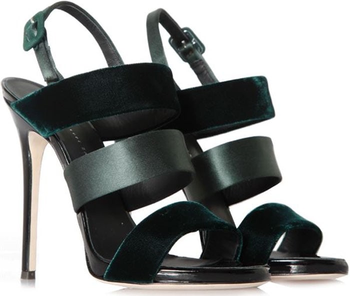 Giuseppe Zanotti Velvet and Satin Sandals