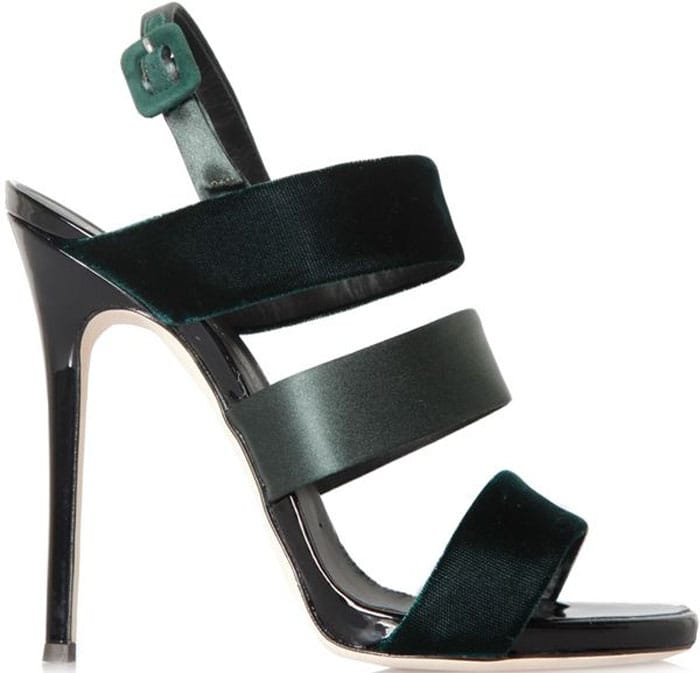 Giuseppe Zanotti Velvet and Satin Sandals