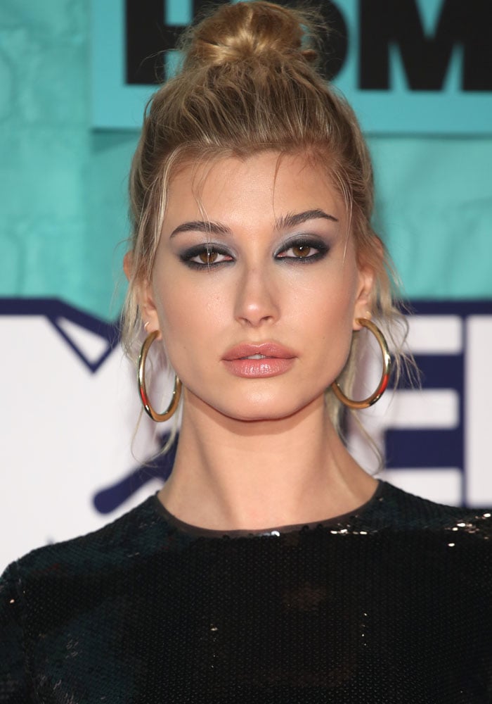 Hailey Baldwin at the MTV Europe Music Awards (EMAs) 2017 held at the Wembley Arena in London on November 12, 2017