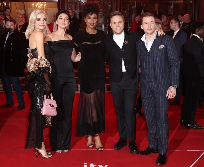 Pixie Lott, Emma Willis, Jennifer Hudson, Olly Murs, and Danny Jones