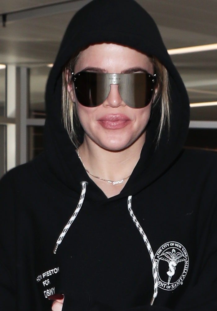 Khloe Kardashian at the Los Angeles International Airport (LAX) on November 28, 2017