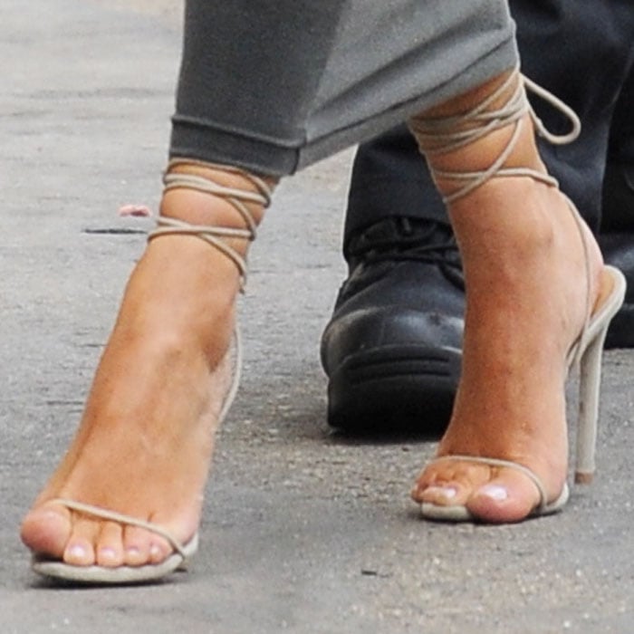 Kim Kardashian in Merah Vodianova “Ophelia” sandals