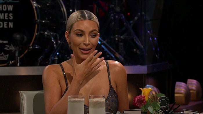 Kim Kardashian West gets ready to play a game of "Spill Your Guts or Fill Your Guts"