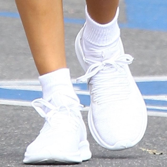 Selena Gomez does a workout in her Puma sneakers